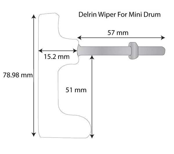 Delrin Wiper - Mini Drum