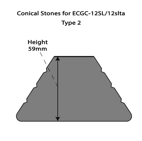 Set of 2 Conical Roller Stones For 12SLTA - Big Drum