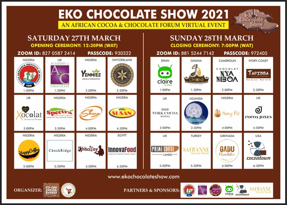 Watch us at Eko Chocolate Show 2021