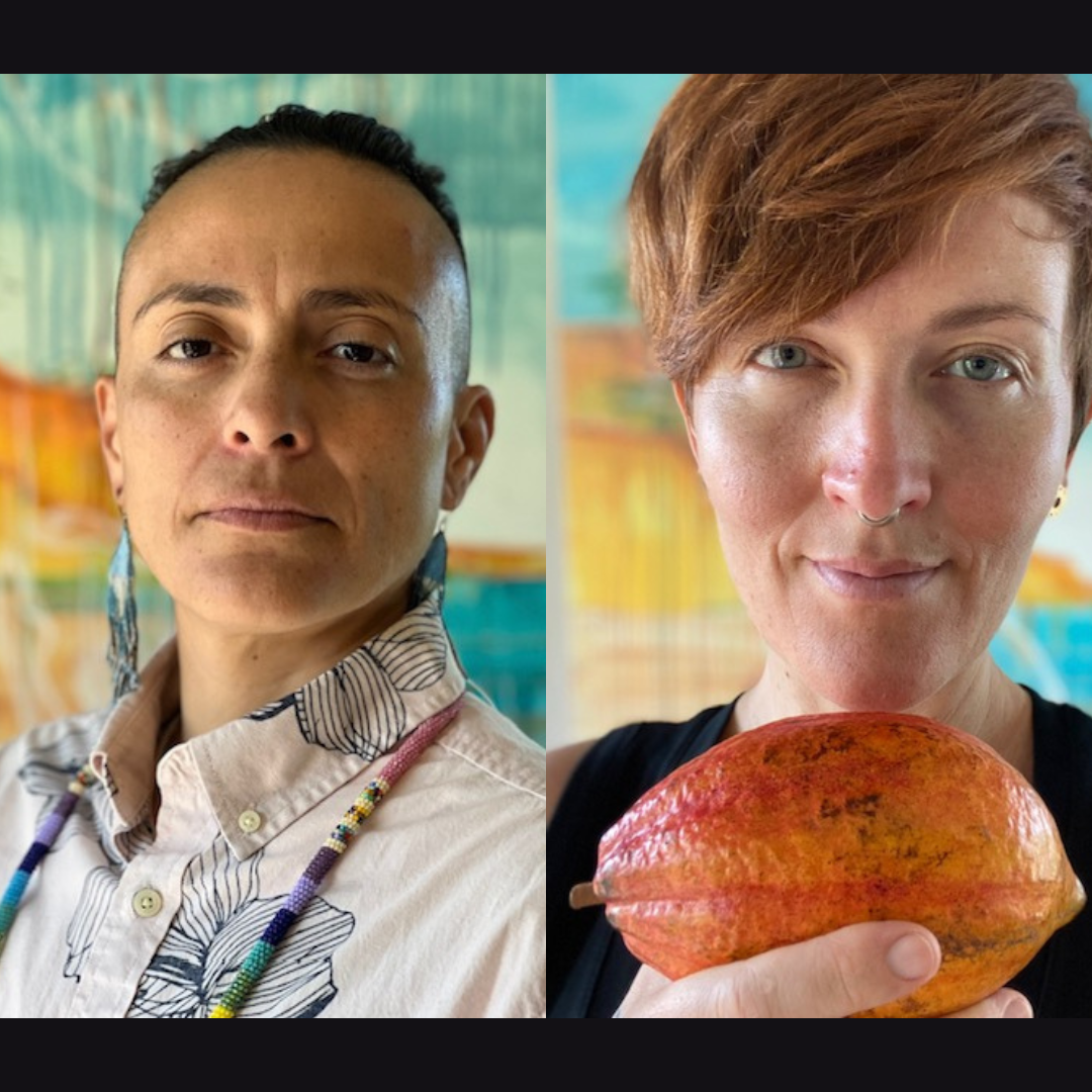 Ceremonial Cacao: Growing & Making in Sacred Ways - Chocolate making - webinar presenters Marita and Rose