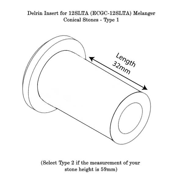 Delrin Roller inserts – Conical Stones - CocoaTown melangers