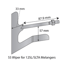 SS Wiper for Cylindrical Stones - ECGC-12SL Melanger