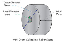 Pierres à rouleaux cylindriques pour mini tambour