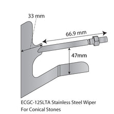 SS wiper for Conical Stones - ECGC 12SLTA Melanger