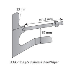 Essuie-glace SS pour pierres cylindriques - ECGC-12SQSS