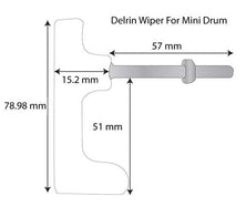 Delrin Wiper Assembly for Mini Drum